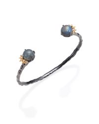 Alexis Bittar | Metallic Elements Dark Alchemy Labradorite & Crystal Cuff Bracelet | Lyst