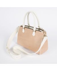 Paul Smith | Brown Women's Small Taupe And White Double-zip Tote Bag | Lyst