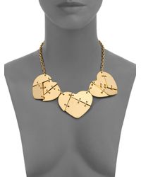 Marc By Marc Jacobs | Metallic Broken Hearted Bib Necklace | Lyst