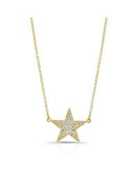 Anne Sisteron | Metallic 14kt Yellow Gold Diamond Star Necklace | Lyst