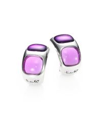 Pomellato | Purple Amethyst & Sterling Silver J-hoop Earrings | Lyst