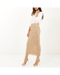 gold glitter skirt long