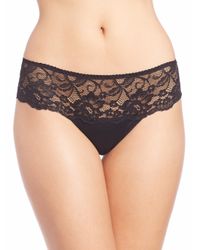 Aubade | Black Les Belles Garconnes Lace Tanga | Lyst