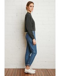 Forever 21 Gray Mock Neck Sweatshirt