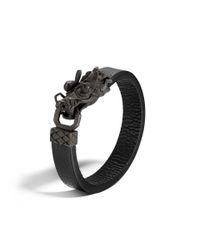 John Hardy | Legends Naga Black Finish Dragon Head Bracelet for Men | Lyst