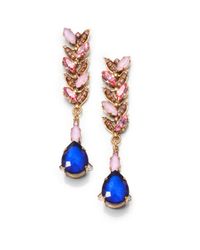 Erickson Beamon | Blue Swarvoski Crystal Cosmic Code Drop Earrings | Lyst