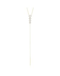 Anne Sisteron - White 14kt Yellow Gold Moonstone Diamond Lariat Necklace - Lyst