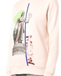 Être Cécile Pink X Laura Brown Meow-Print Sweatshirt