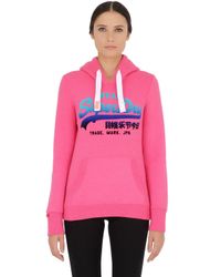 Superdry | Pink Vintage Logo Hooded Sweatshirt | Lyst