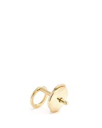 Loquet London | 14k Yellow Gold Circle Single Earring - Give A Hug | Lyst