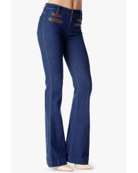 7 For All Mankind - Welt Pocket Trouser in French Blue R - Lyst