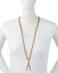 Lulu Frost - Metallic Plaza Letter Necklace - Lyst