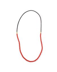 Lulu Frost - Orange Gf X Michael Bastianthin Horsehair Beaded Necklace 5050 - Lyst