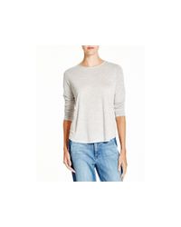 VINCE | Gray Mouline Shirttail Tee | Lyst