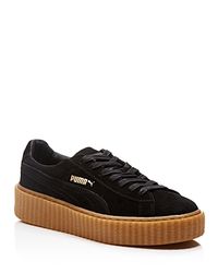 PUMA | Black Rihanna Suede Creepers | Lyst