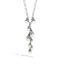 John Hardy | Gray Dot Dangling Necklace | Lyst