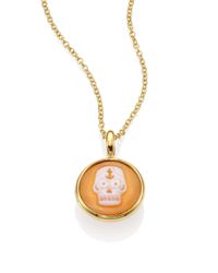 Ippolita | Metallic Shell Cameo 18k Yellow Gold Skull Charm | Lyst