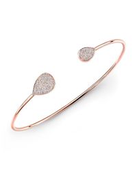 Anne Sisteron - Pink 14kt Rose Gold Diamond Pear Cuff - Lyst