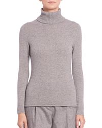 Lafayette 148 New York | Silver Cashmere Turtleneck Sweater | Lyst