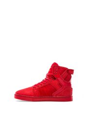 all red supra skytop lx