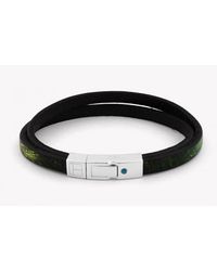 Tateossian - Amazonia Click Silver Bracelet In Green for Men - Lyst