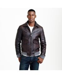 j crew men's leather jacket