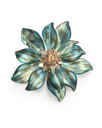 Alexis Bittar | Blue Desert Jasmine Lucite, Jasper & Crystal Floral Punk Pin | Lyst