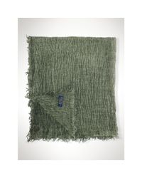 Polo Ralph Lauren | Green Frayed Cotton-blend Scarf | Lyst