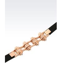 Emporio Armani | Black Bracelet | Lyst