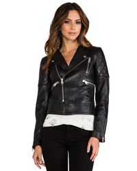 Anine Bing Leather Biker Jacket in Black - Lyst