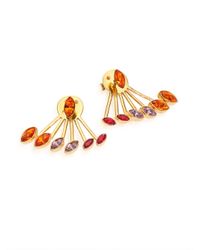 Ca&Lou | Metallic Evelyn Crystal Fan Ear Jacket & Stud Earrings Set | Lyst