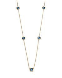 Ippolita | Metallic Lollipop London Blue Topaz & 18k Yellow Gold Long Mini Station Necklace | Lyst