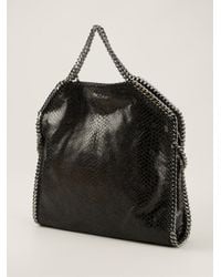 Stella McCartney | Black 'large Falabella - Shaggy Deer' Faux Leather Tote | Lyst