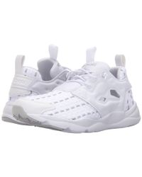 Reebok Synthetic Furylite New Woven In White Steel White Lyst