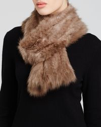 Maximilian | Brown Maximilian Knitted Sable Scarf | Lyst