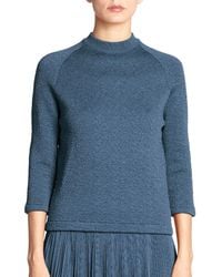 Nina Ricci | Blue Crewneck Cloque Sweater | Lyst