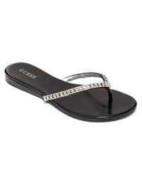 guess black flip flops