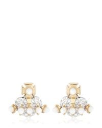 Vivienne Westwood | Metallic Crystal Heart Earrings | Lyst