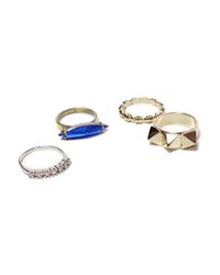 Iosselliani - Blue Gold-plated Ring Set - Lyst