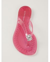 pink jelly flip flops