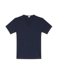 Sunspel | Blue Crew-Neck Jersey T-Shirt for Men | Lyst