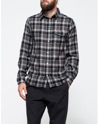 Norse Projects | Gray Anton Plaid Worsted Wool Gauze Shirt for Men | Lyst