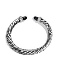 David Yurman | Metallic Waverly Bracelet With Black Onyx And Diamonds | Lyst