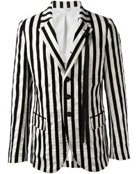 black and white striped blazer mens