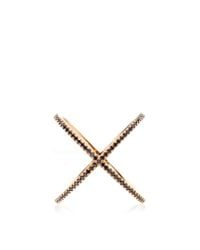 Eva Fehren - Pink X Ring With Black Diamonds - Lyst