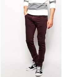 maroon skinny jeans mens