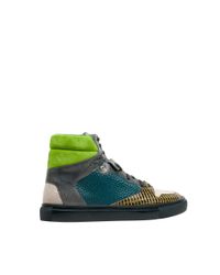 Balenciaga | Blue Hammered High Sneakers for Men | Lyst