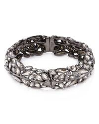 Alexis Bittar | Metallic Miss Havisham Liquid Crystal Broken Glass Bangle Bracelet/Gunmetal | Lyst