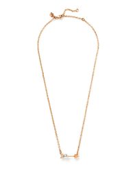 Rebecca Minkoff | Pink Pearled Arrow Pendant | Lyst