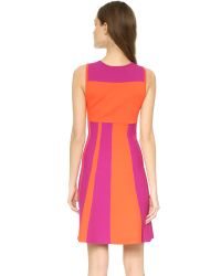 fuschia and orange dress